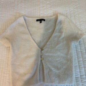 Kendall & Kylie Cream Fuzzy Sweater